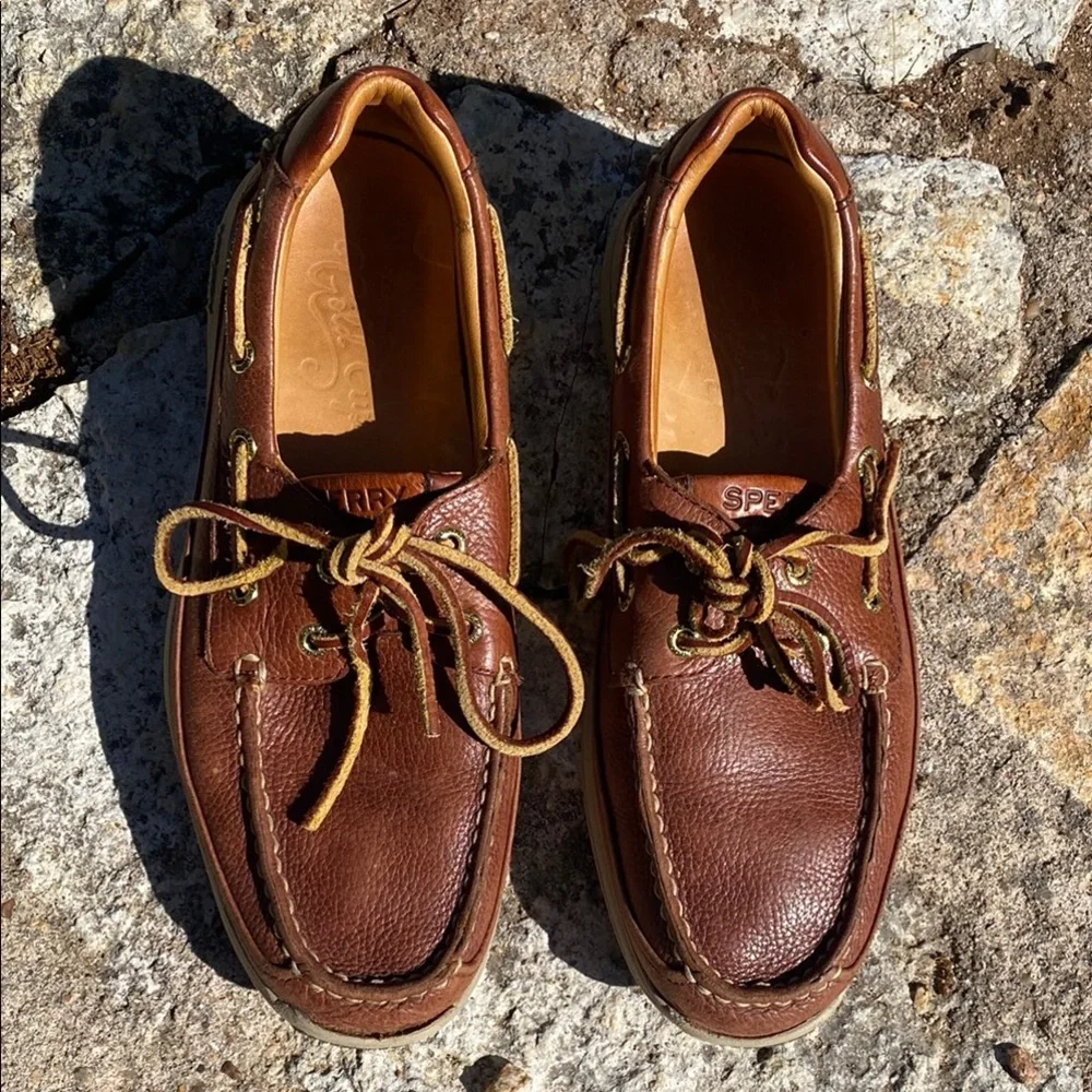 Sperry Men's Brown Leather Gold Cup 2-Eye Boat Shoes